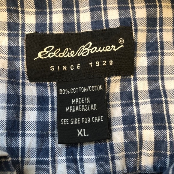 Eddie Bauer 100% cotton MENS BUTTON UP LONG SLEEVE - Picture 5 of 8